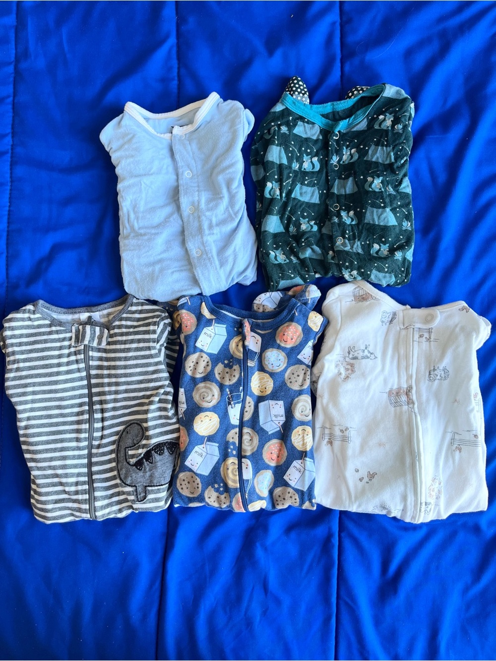 Baby Infant Footed Pajama Bundle Lot 3-6 Months (5)